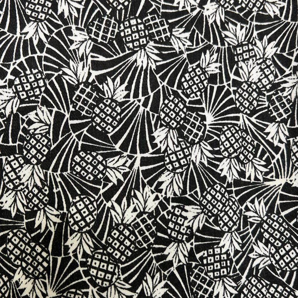 ANTHROPOLOGIE Black White Pineapple Print Bowery Ankle Crop Pants Size 8 - Picture 4 of 6